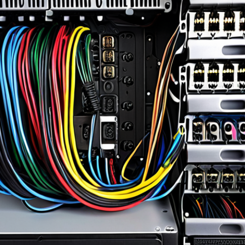 A well-organized computer interior showcasing excellent cable management with zip ties, cable sleeves, and strategic cable routing to optimize airflow. Focus on a modular power supply with only necessary cables connected.