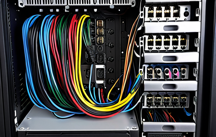 A well-organized computer interior showcasing excellent cable management with zip ties, cable sleeves, and strategic cable routing to optimize airflow. Focus on a modular power supply with only necessary cables connected.