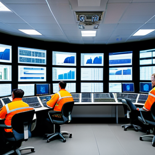 **

A team of electrical engineers in a control room, monitoring a power grid system. The room is filled with computer screens displaying data and simulations of power flow. Everyone is fully clothed in appropriate work attire.  Professional setting, safe for work, appropriate content, perfect anatomy, natural proportions, high quality.

**