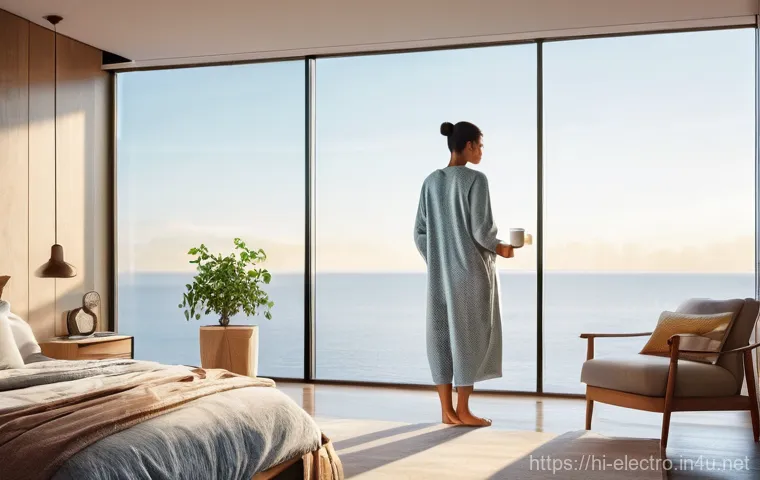 자동 제어 시스템 개론 - **Prompt: Harmonious Automated Morning**
An inviting, brightly lit modern home interior bathed i...